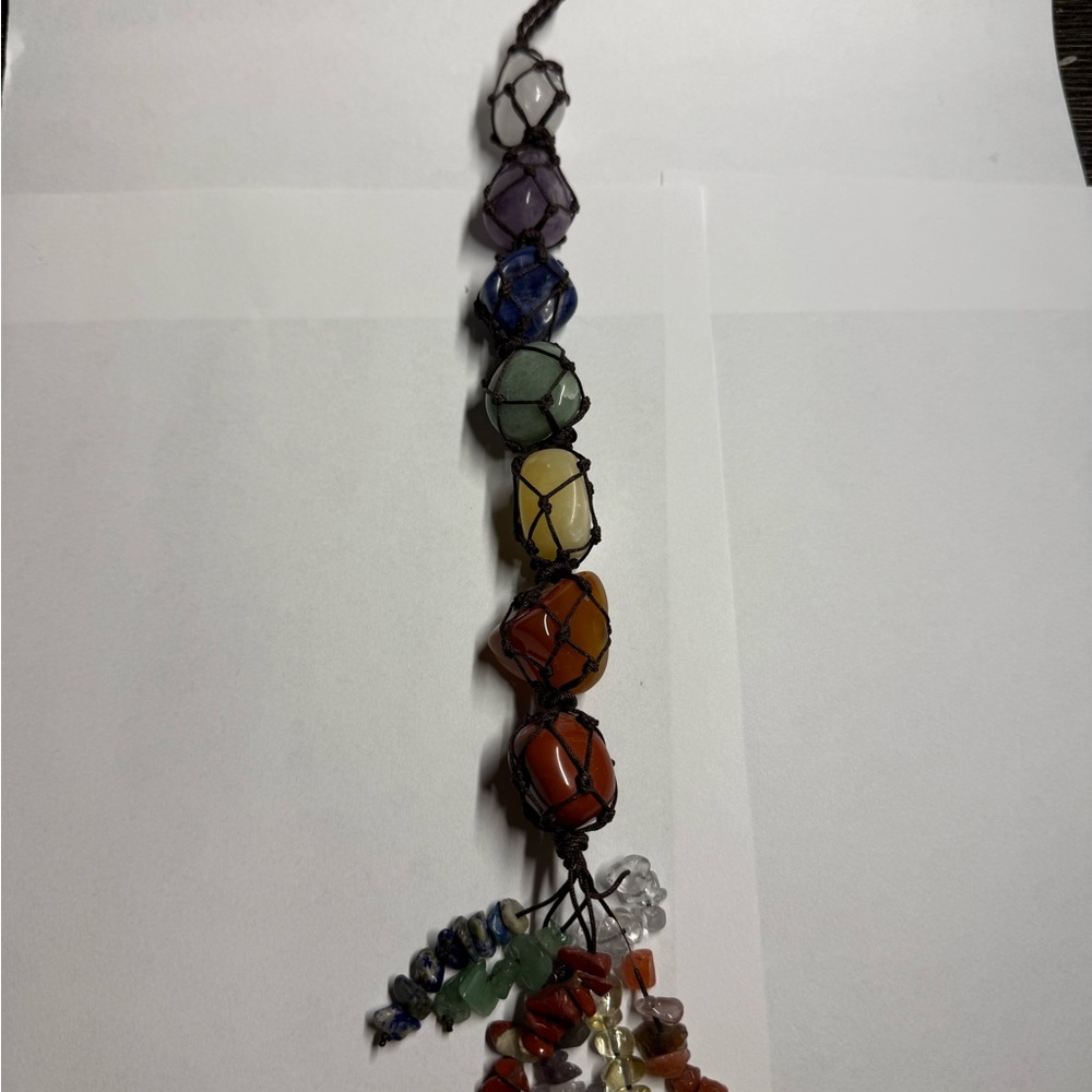 Multicolor Gemstone Beaded Hanging Decor
